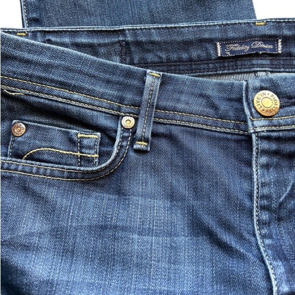 FIDELITY Stevie Mid Rise Straight Leg Viper Rinse Jeans Sz 28 - Picture 9 of 11